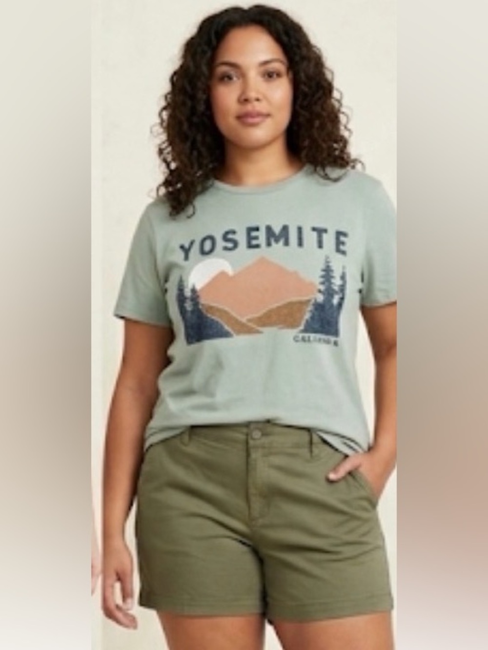 Zoe + Liv Sage Green Pullover Tee size XL